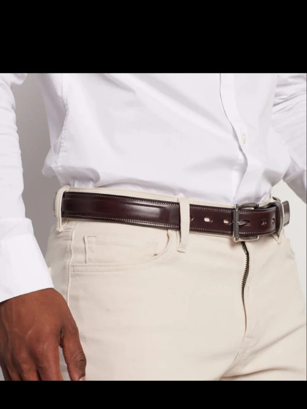 Men's Hanks Belts The Esquire Premium Dress Belt, Havana color, 1.25